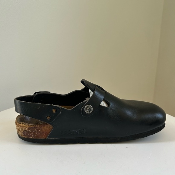 Birkenstock Tokio Black Leather Clogs Sandals Size 36 - Picture 6 of 11